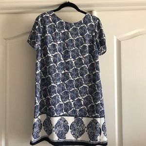 NWT Lulus Taj Mahal Tour Blue Print Shift Dress
